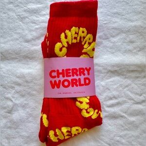 NWT Cherry World high socks